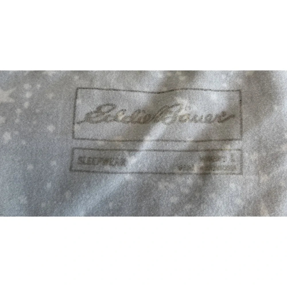 Eddie Bauer Pajama Top Women's Large Gray Star